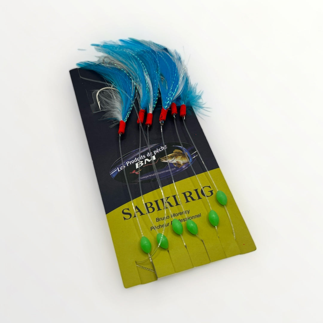 SABIKI RIG PLUMES - 6 PCS SET HOOK # 2/0